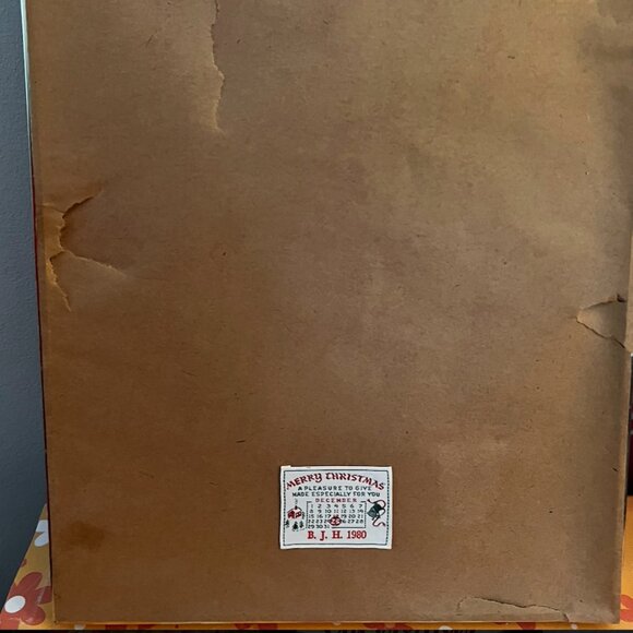 Framed Cross Stitch Christmas Tree Twas Night Before Christmas Words Wall Decor - Picture 2 of 4